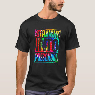 T-shirt Teinture De Tuyaux Arc En Arc Droit Dans L'École P