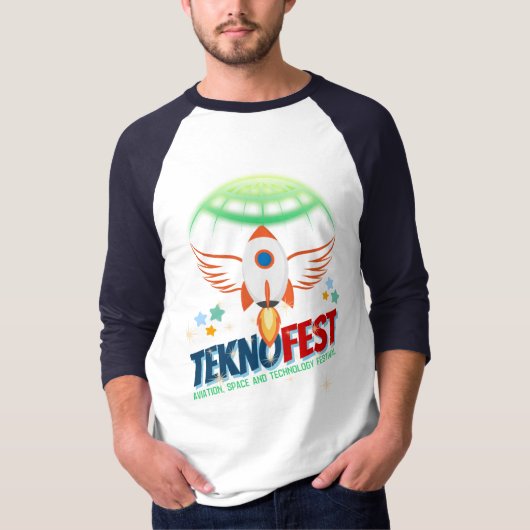 T-shirt TEKNOFEST Conception de fusée - Aviation et Techno (Devant)