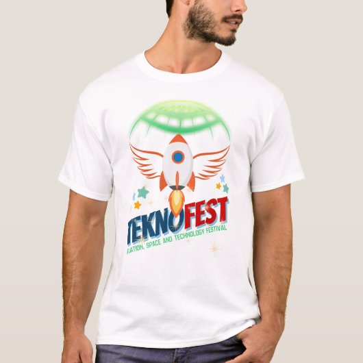 T-shirt TEKNOFEST Conception de fusée - Aviation et Techno (Devant)