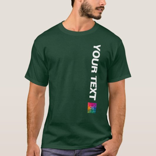 T-shirt Télécharger Photo Ou Logo Mens Modern Deep Forest (Devant)