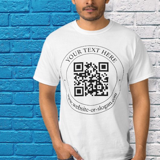 T-shirt Téléchargez votre propre code QR et votre texte pe