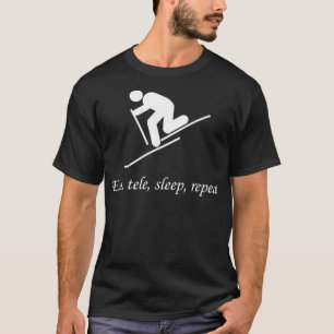 T-shirt Télémark ski Eat Tele Sleep Répétition Ski