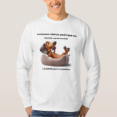 T-Shirt Telemarketer Dachshund drôle (Devant)