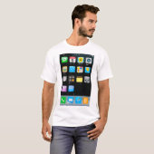 T-shirt Téléphone cellulaire Smartphone Mobile App Costume (Devant entier)