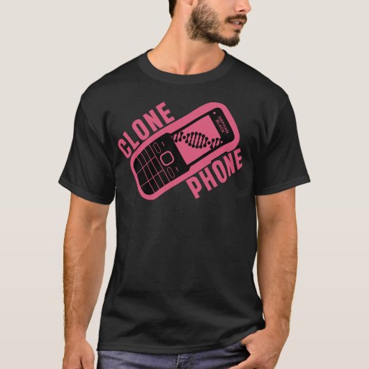 T-shirt Téléphone noir orphelin de clone (Devant)