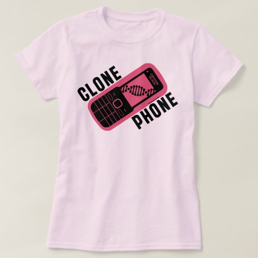 T-shirt Téléphone noir orphelin de clone (Design devant)