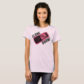 T-shirt Téléphone noir orphelin de clone (Devant entier)