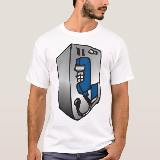 T-shirt Téléphone Payphone bleu (Devant)