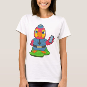 T-shirt Téléphone Police Perroquet Cop