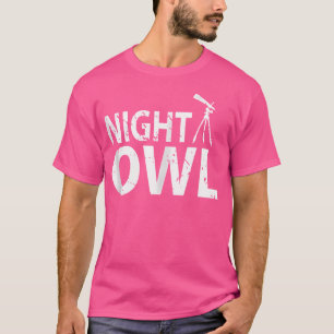 T-shirt Télescope Astronaut Night Owl Drôle Science Don A