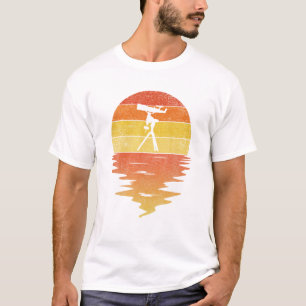 T-shirt Télescope Astronomie chemise rétro