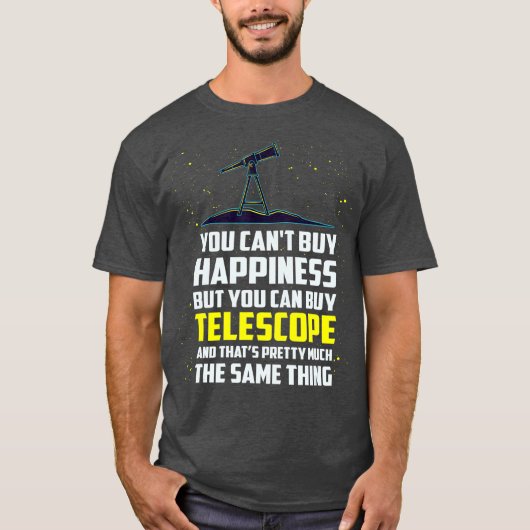 T-shirt Télescope d'astronomie Galaxy (Devant)