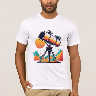 T-shirt Télescope géométrique rétro - vintage rétro