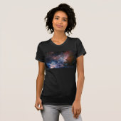 T-shirt Télescope Nebula Hubble Carina Rouge et Bleu (Devant entier)