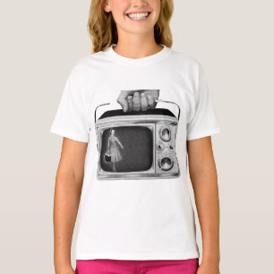 T-shirt Télévision portable rétro des années 1950 milieu d