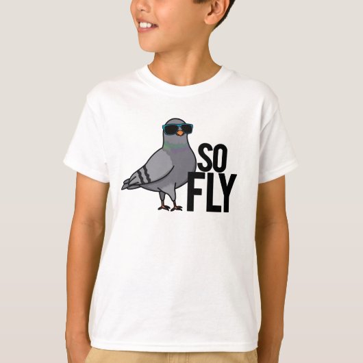 T-shirt Tellement Fly Drôle Cool Pigeon Pun (Devant)
