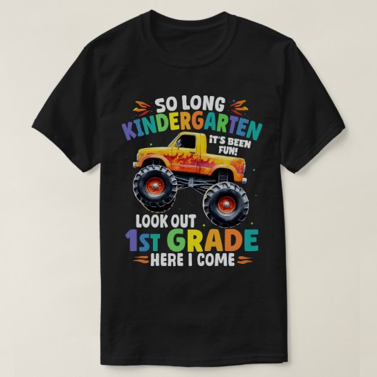 T-shirt Tellement long jardin d'enfants Graduation Monster (Design devant)