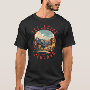 T-shirt Telluride Colorado Cercle en détresse rétro