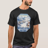 Telluride Colorado Winter Travel Art Vintage
