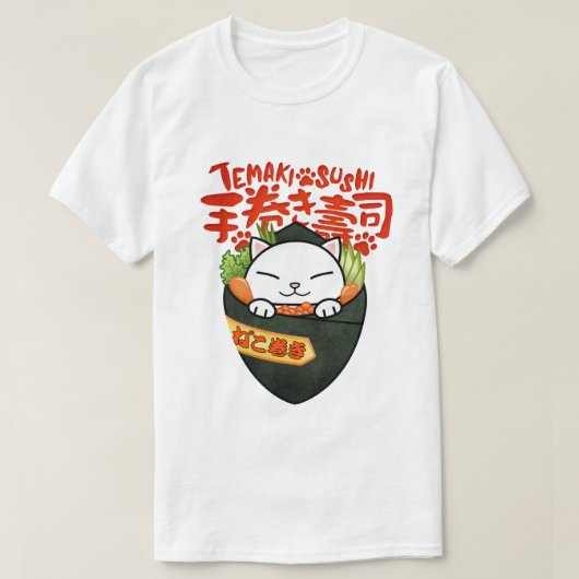 T-shirt Tempaki Sushi Cat (Design devant)