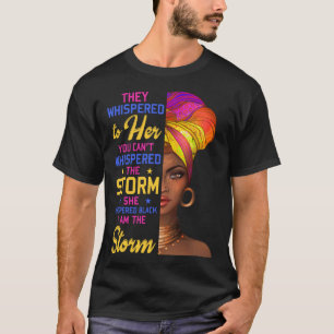 T-shirt Tempête Black Woman Histoire Mois Africain Afro L