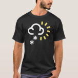 T-shirt Tempête de neige : Symbole des prévisions météo ré<br><div class="desc">Tempête de neige : Symbole des prévisions météo rétro</div>
