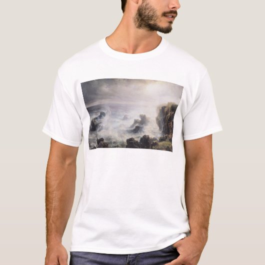 T-shirt Tempête outre de la côte du Belle-Ile (Devant)