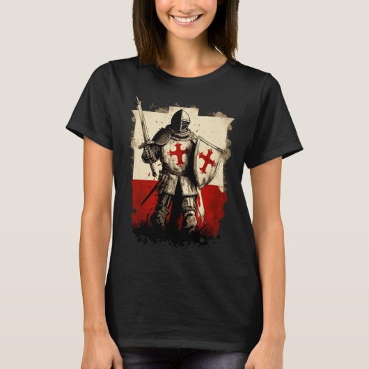 T-shirt Templar Cross Templar Knights Christians (Devant)