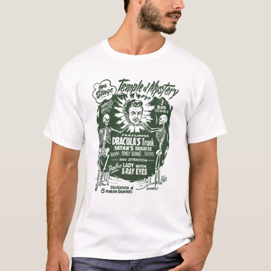 T-shirt Temple d'affiche d'exposition de spectre de (Devant)