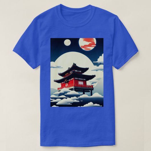 T-shirt Temple dans le ciel (Design devant)