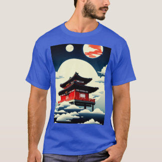 T-shirt Temple dans le ciel