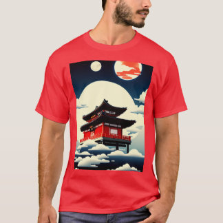 T-shirt Temple dans le ciel