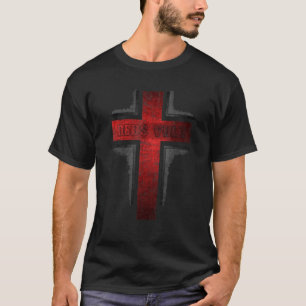 T-shirt Temple de Chevalier Croix Vintage