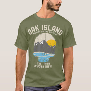 T-shirt Temple de crâne Vintage de l'île de Chêne Trés