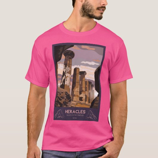 T-shirt Temple De Heracles Vallée D'Agrigente Des Temples (Devant)
