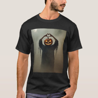 T-shirt Temple d'horreur Éffrayant Jack Olantern Coeur mai