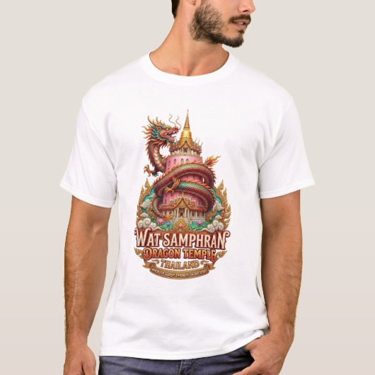 T-SHIRT TEMPLE DU DRAGON WAT SAMPHRAN (Devant)