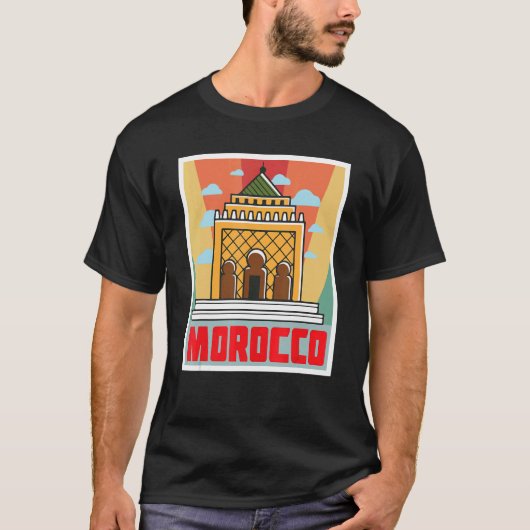 T-shirt Temple Maroc Souvenir Africain Marocains Gibralta (Devant)