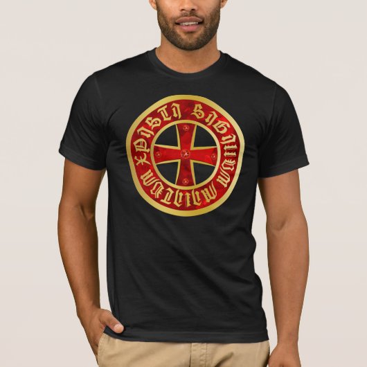T-shirt Templer croix SIGILLVM MILITVM XPISTI tee-shirt (Devant)