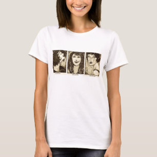 T-shirt temporaire femelle de légendes de cinéma