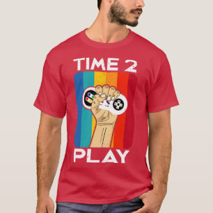 T-shirt Temps 2 Jouer Jeu Vintage contrôleur rétro Gamer