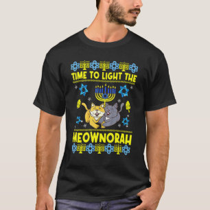 T-shirt Temps d'allumer la Menorah de chat Meownorah Chan