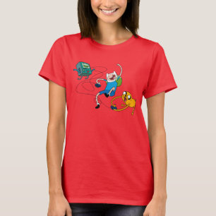 T-shirt Temps d'aventure   Finn & Jake Jouer avec BMO