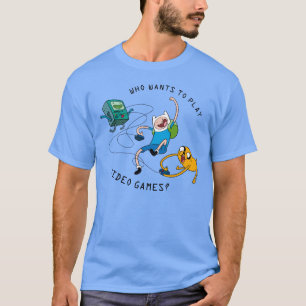 T-shirt Temps d'aventure   Finn & Jake Jouer Avec BMO T-Sh