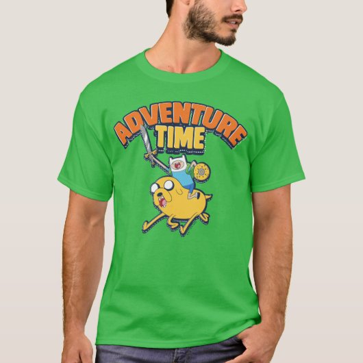 T-shirt Temps d'aventure | Finn Riding Jake (Devant)