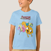 T-shirt Temps d'aventure | Lady, Bubblegum, Finn & Jake (Devant)