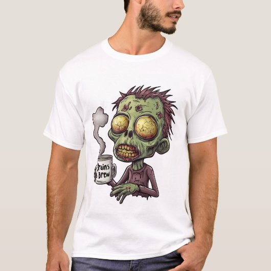 T-shirt Temps de café zombie (Devant)