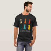 T-shirt Temps de jeu d'échecs vintage (Devant entier)