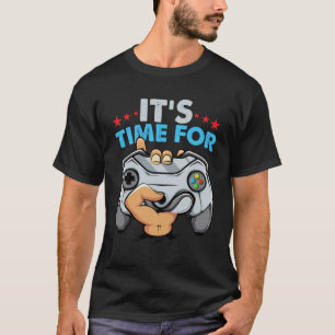 T-shirt Temps de jeux vidéo classique avec contrôleur