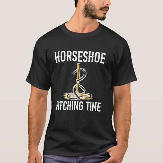 T-shirt Temps de lancer de fer à cheval (Devant)